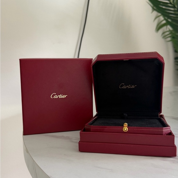 Cartier Jewelry - Cartier Jewelry Box Red Gift Case With Outer Box Authentic Excellent